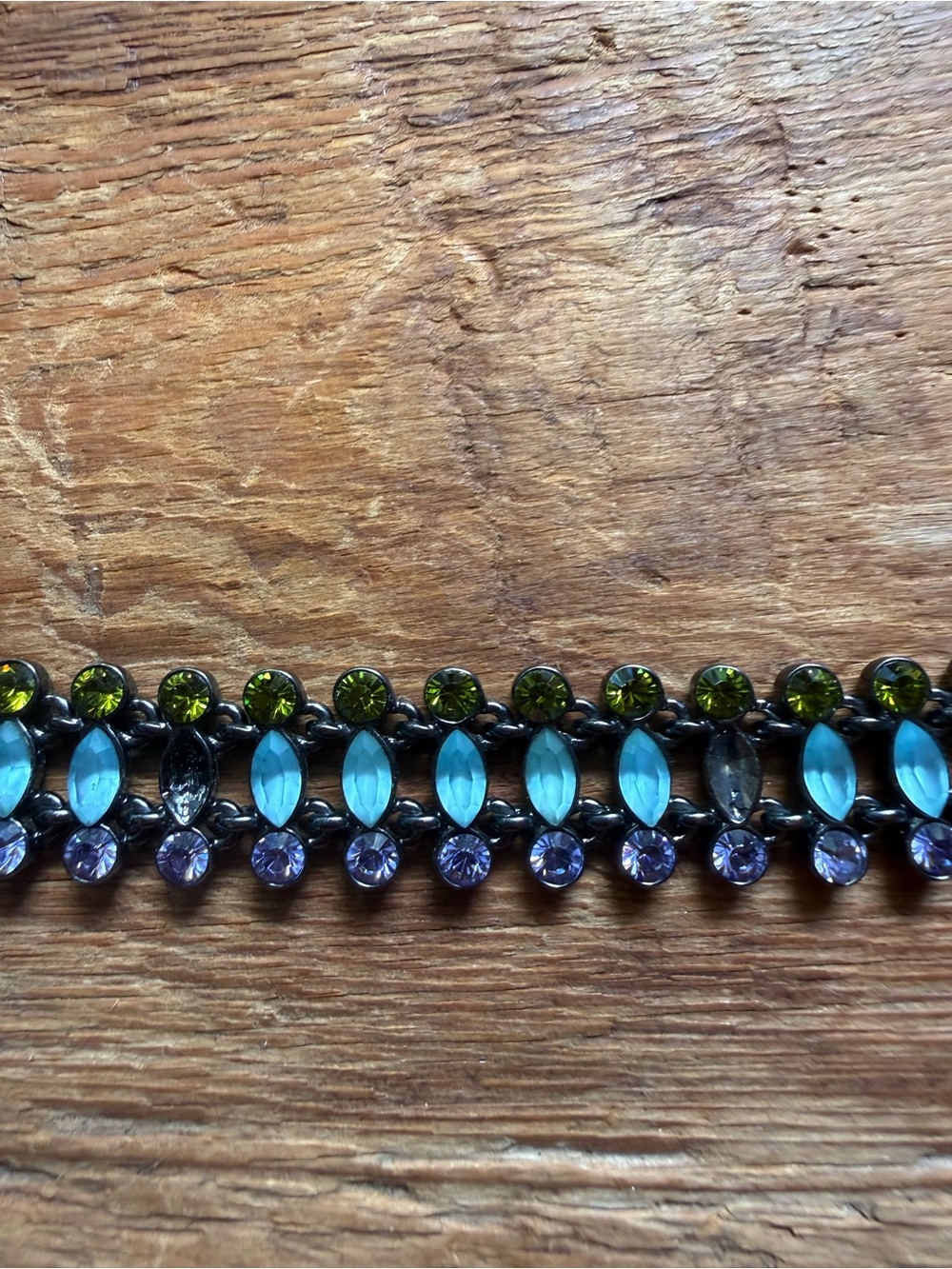 Vintage Authentic Signed Givenchy Multi-Row Rhinestone Link Bracelet - Picture 3 of 6
